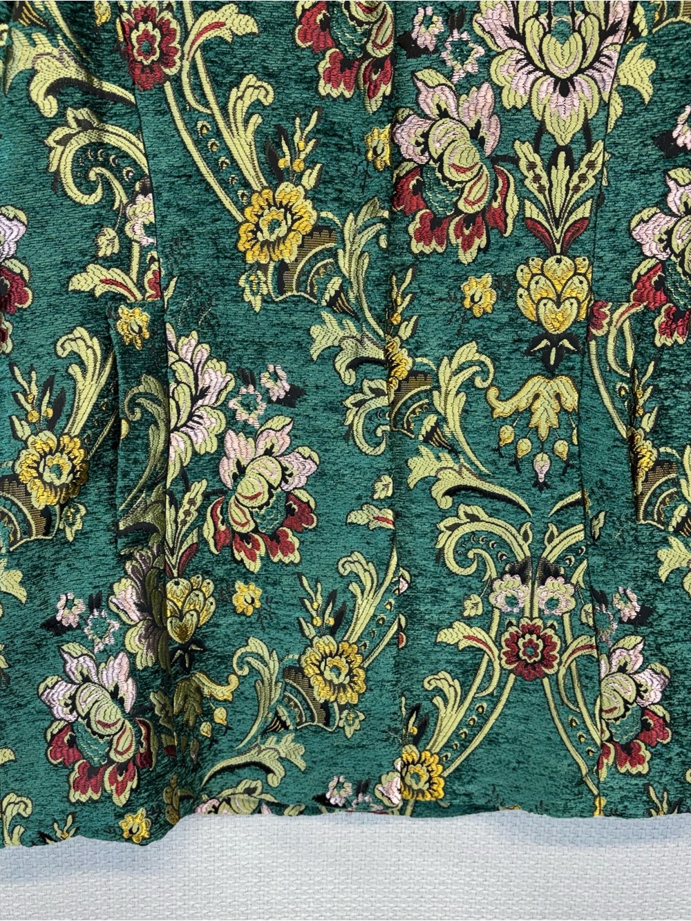 NWT Vintage Peck & Peck Tapestry Green Gold Coat Jacket Women S Brocade Floral - Picture 8 of 14